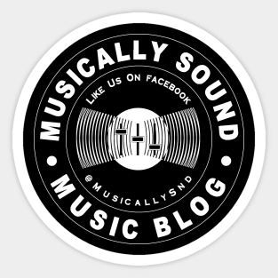 Musically Sound Music Blog - White Sticker